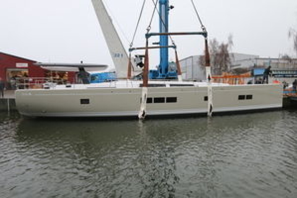 SJØSATT: Hanse 675 i vannet i Tyskland i disse dager. SJØSATT: Hanse 675 i vannet i Tyskland i disse dager.