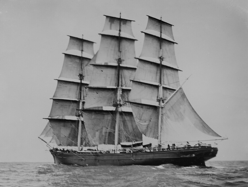 FULLRIGGER: «Cutty Sark» kunne seile over 300 nm per døgn, men krevde et stort mannskap. Skipet var bare 65 meter.