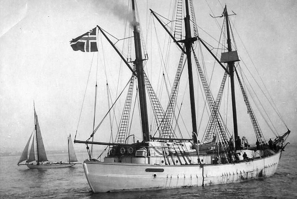 MAUD: I 1917 ble polarskuta «Maud» sjøsatt i Vollen i Asker. Båten var konstruert og bygd av Christian Jensen.