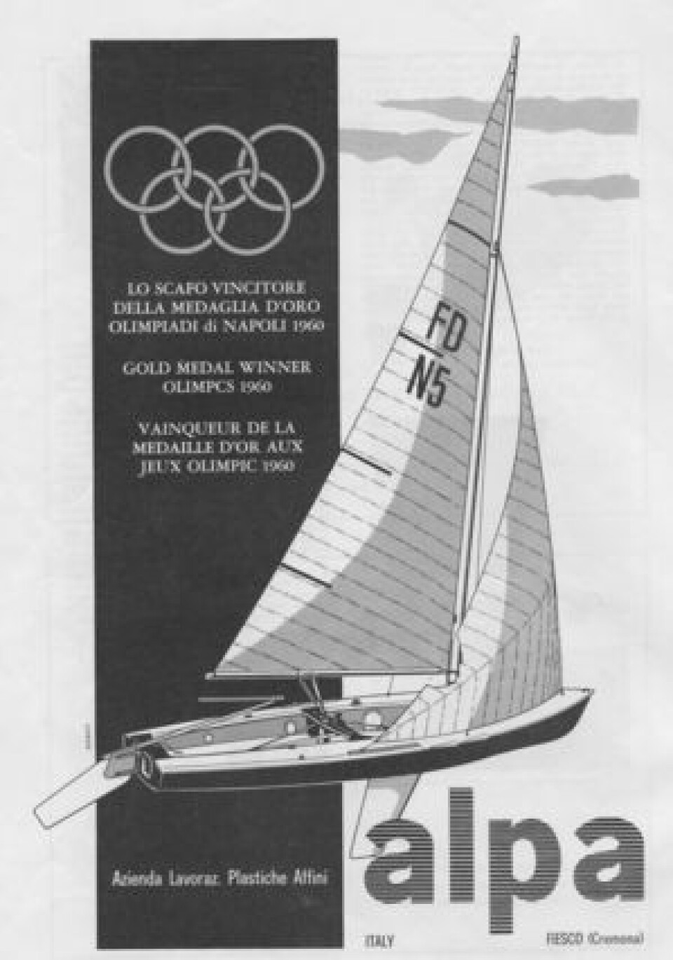 NY: Flying Dutchman i plast var en ny oppfinnelse i 1960, og da Peder Lunde jr. og Bjørn Bergvall fikk låne en slik i uttagningen, beholdt de den. Under OL var de de eneste som hadde plast-FD.