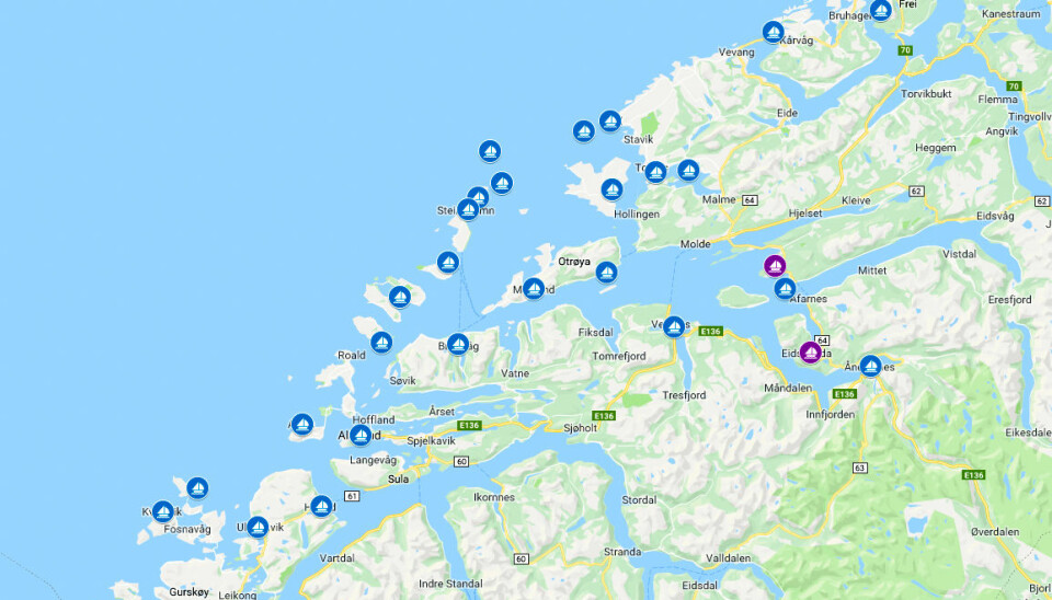 SeilUt: Noen av havnene i Molde Seilforenings turseilingskonkurranse SeilUt.