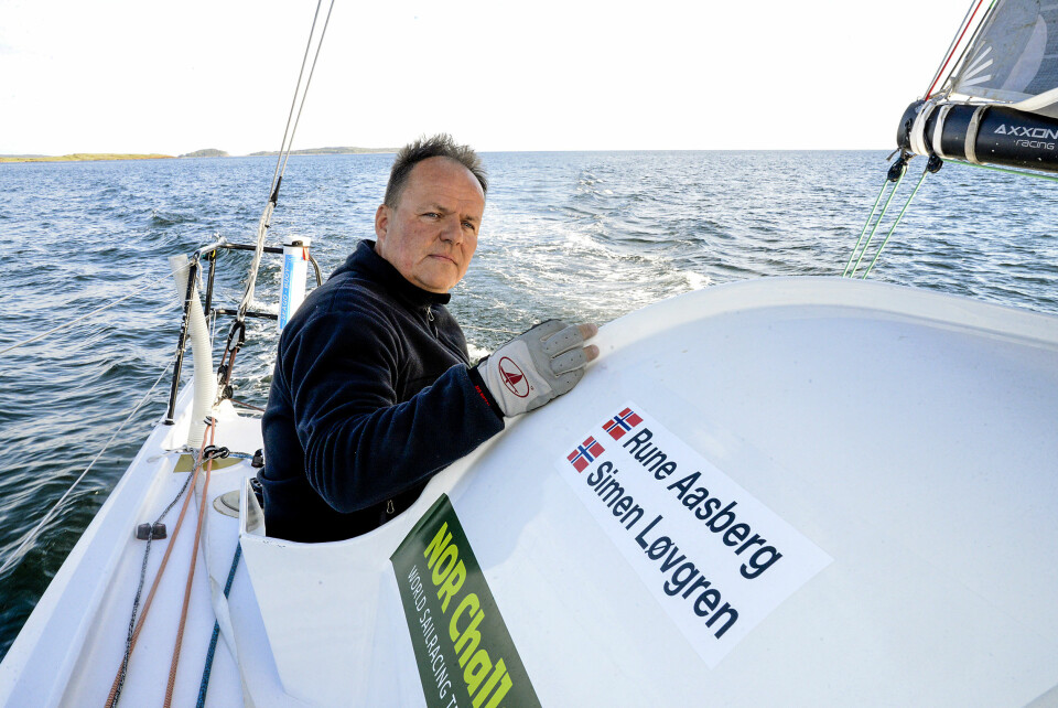 SOLO: Rune Aasberg skal seile både en- og tomannsregattaer med båten. Simen Løvgren er fast på laget.
