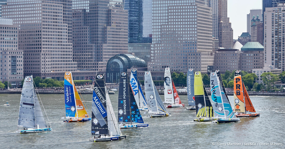 16_12072  ©Th.Martinez/Sea&Co/OSM.  NEW YORK CITY - NEW YORK- USA. 29 MAY 2016. Start of NEW YORK-VENDEE (Les Sables d?Olonne) presented by Currency House & SpaceCode, (Single-Handed transatlantic sailing race from New York-USA to Les Sables-FRA ...