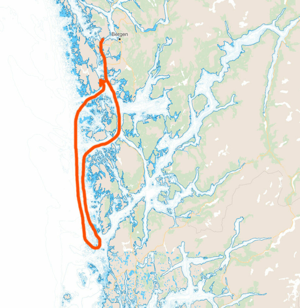 BANE: Start ved Askøy, deretter runding av Ramsholmane på Sletta og til slutt målgang i Lerøyosen.
