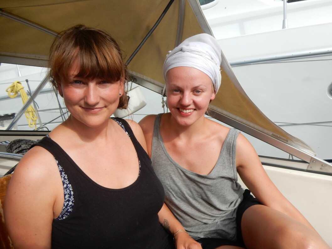 PÅ VEI: Emilie Ørn Kreyberg og Elise Pernille Gryt la ut fra Oslo 2. juli.