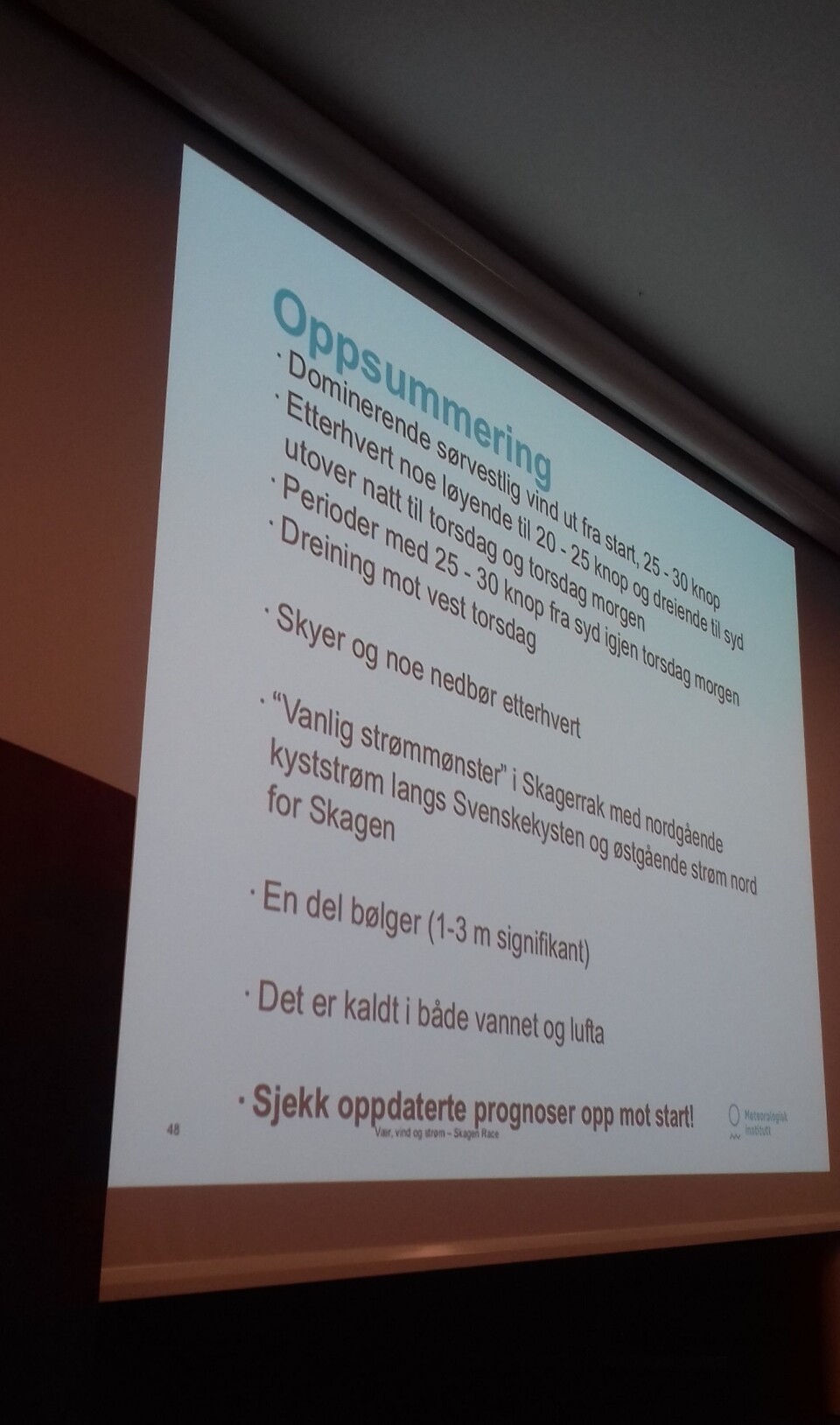 Nils Melsom Kristensens oppsummering