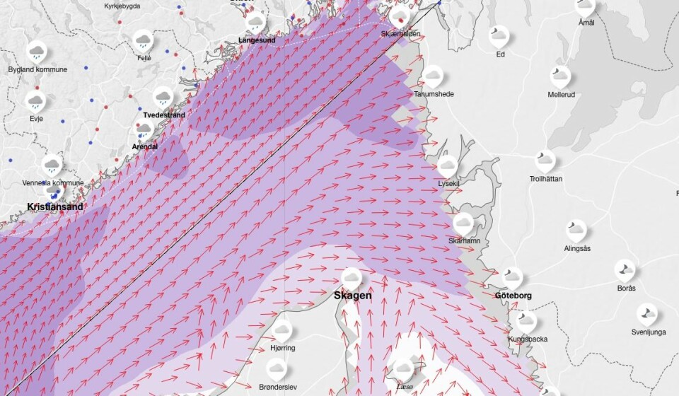 BØLGER: Torsdag formiddag vil det bli rotete sjø utenfor Skagen med bølger fra to kanter og grunt farvann.