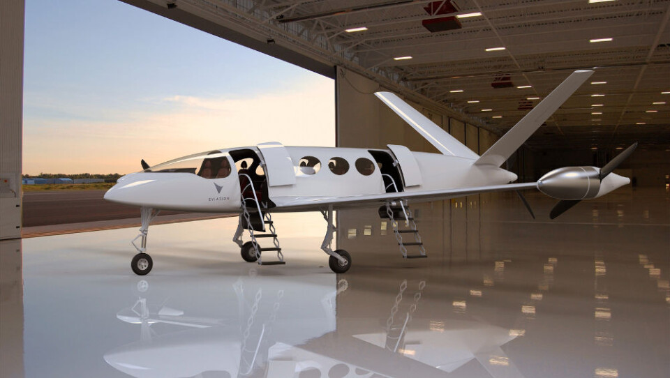 NYTT: «Alice» fra Eviation Aircraft ble lansert 18. juni. Flyet ble bygget av MultiPlast i Frankrike.