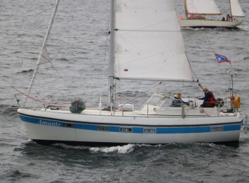 MOTORSEILER: Distansen over Nordsjøen blir lengst for «Amante» som er båten med laveste måletall. MOTORSEILER: Distansen over Nordsjøen blir lengst for «Amante» som er båten med laveste måletall.