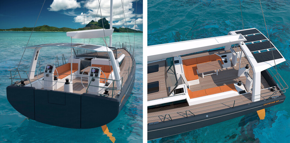 TAK: En fast bimini beskytter rormannen både mot sol og regn.