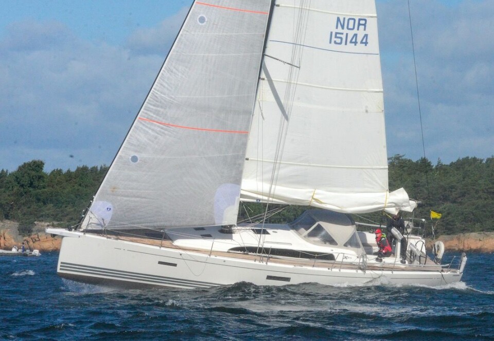 XP44. «Born to run» er en 44-fots X-Yachts. Her under 2Star i kraftig vind.