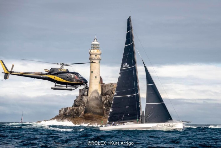 REKORD: «Rambler 88» satte ny rekord til Fastnet Rock, og ser ut til å bli den raskeste enskrogsbåten. REKORD: «Rambler 88» satte ny rekord til Fastnet Rock, og ser ut til å bli den raskeste enskrogsbåten.