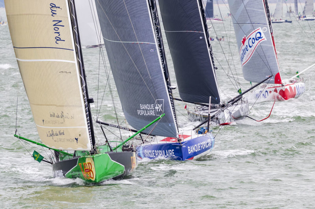 IMOCA: 20 båter startet i 60-fotsklassen hvor 11 av disse var utstyrt med foils. IMOCA: 20 båter startet i 60-fotsklassen hvor 11 av disse var utstyrt med foils.