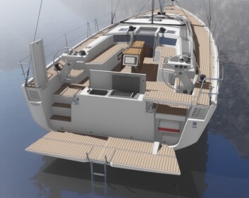 FUNKSJONELL: Dufour 530 får en stor cockpit men ingen jolle garasje. FUNKSJONELL: Dufour 530 får en stor cockpit men ingen jolle garasje.