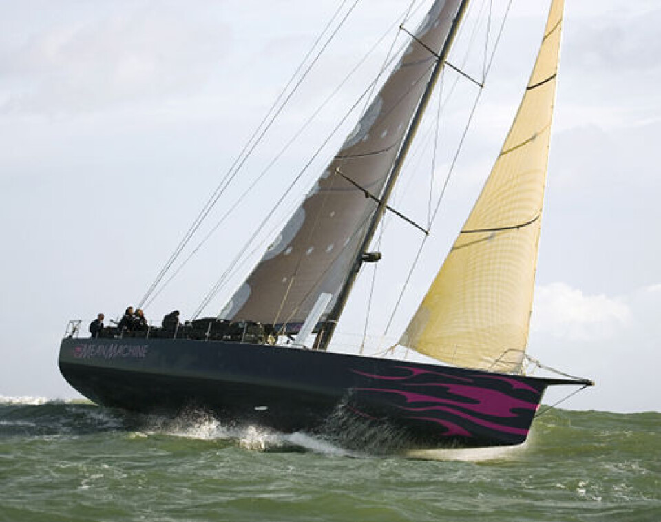 'Mean Machine', ex-'Pirates of the Caribbean', skippered by Peter de Ridder is tested in the waters off Portsmouth, 12th Dec 06. The Dutch-owned boat will be one of the entrants in the Volvo Ocean Race 2008-9, starting from Alicante, Spain in Nov ...