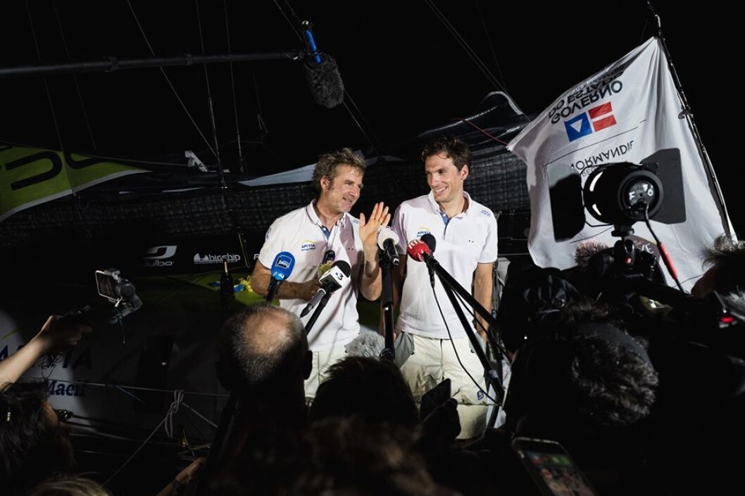 RASKEST: Charlie Dalin og makker Yann Elies vant IMOCA-klassen. RASKEST: Charlie Dalin og makker Yann Elies vant IMOCA-klassen.