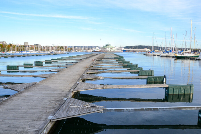 UVANT: Et spesielt syn med tomme brygger i Frognerkilen. UVANT: Et spesielt syn med tomme brygger i Frognerkilen.