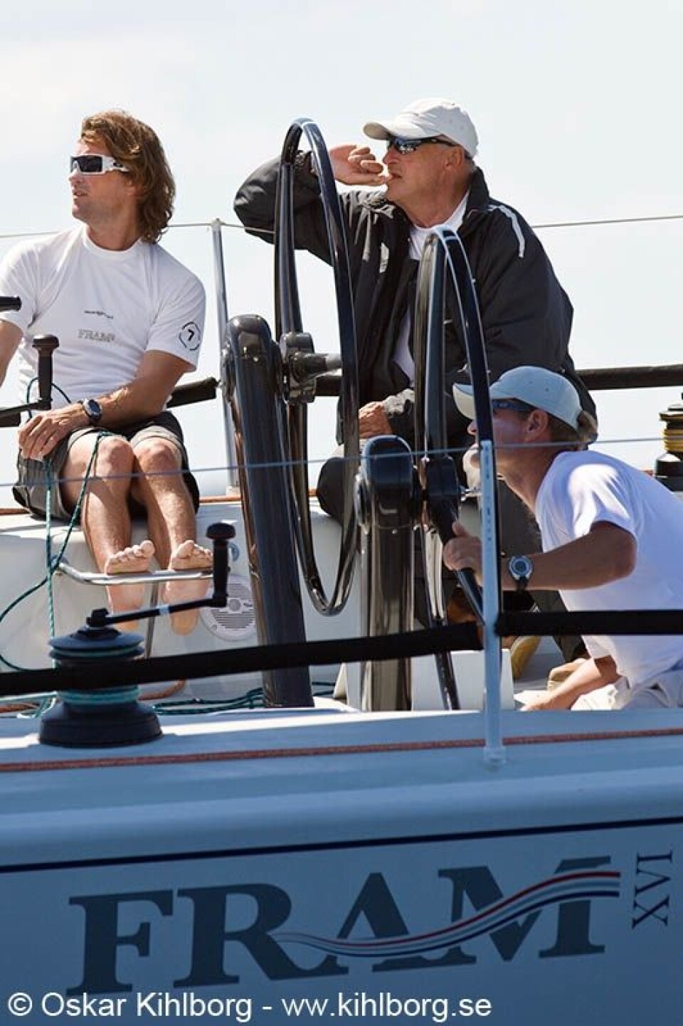 King Harald of Norway in the start of Eurocard Round Gotland Race 2010© Oskar Kihlborg/ KSSS
