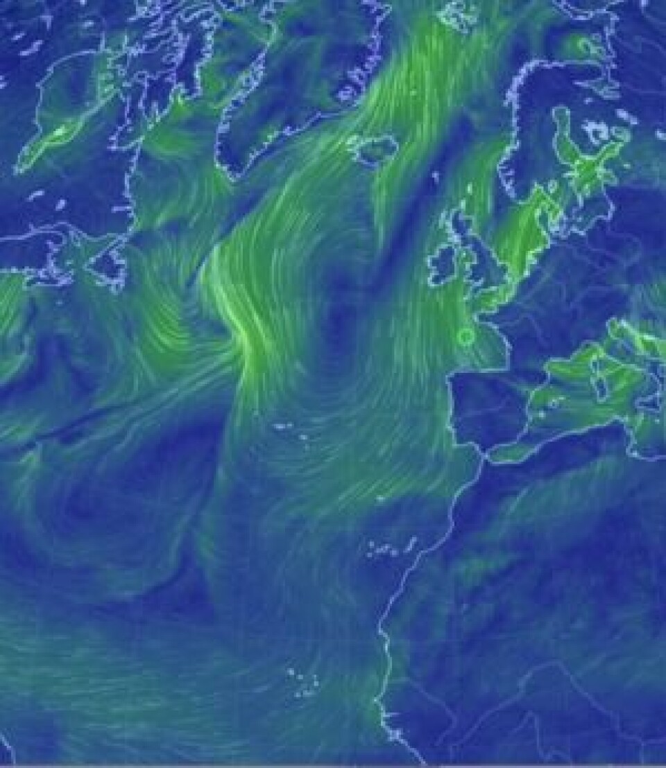VIND: 10-15 m/s fra nord vil gi raske forhold for Vendee Globe-deltagerne.