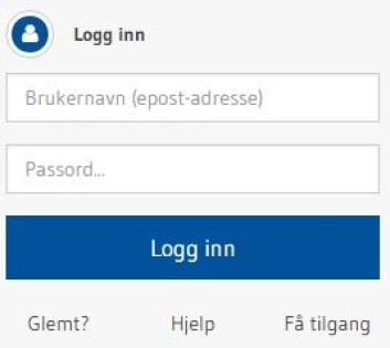 Logg inn informasjon Logg inn informasjon