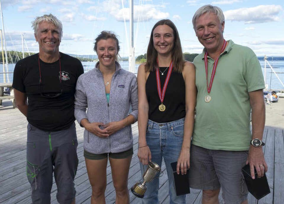FAMILIE: Morten Jensen og Henrik Nore seiler med hver sin datter i Mesterens Mester hvor 21 norgesmestere møter fire «Wildcard» for å se hvem som er beste seiler i Norge.