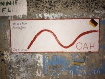 GRAFITTI: Også «Noah» satte sitt preg på moloen i Las Palmas. GRAFITTI: Også «Noah» satte sitt preg på moloen i Las Palmas.