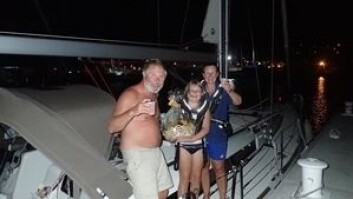 BARN: Erik-Andre og Hilde Olsen krysset Atlanteren på 22 døgn med sin datter Tea Elvira på 11 år. BARN: Erik-Andre og Hilde Olsen krysset Atlanteren på 22 døgn med sin datter Tea Elvira på 11 år.