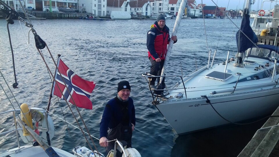 VIKINGER: Sigurd Utbjoe og Erik Aanderaa seilet solo i hver sin båt fra Haugesund til Shetland i januar.