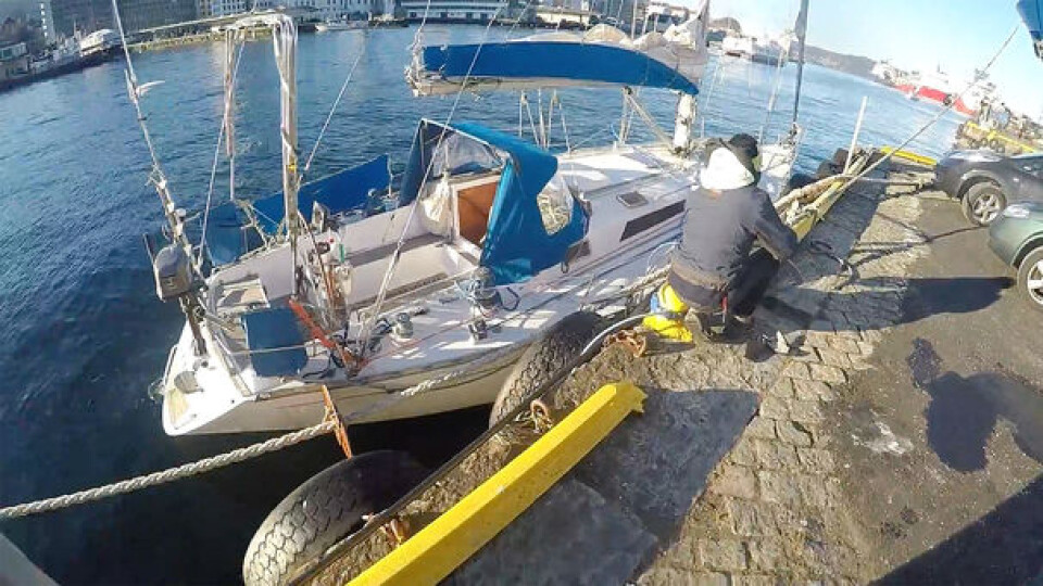 SOL: I Bergen fikk S/Y ELise etterfyldt vann fra Statraad Lemkhul.