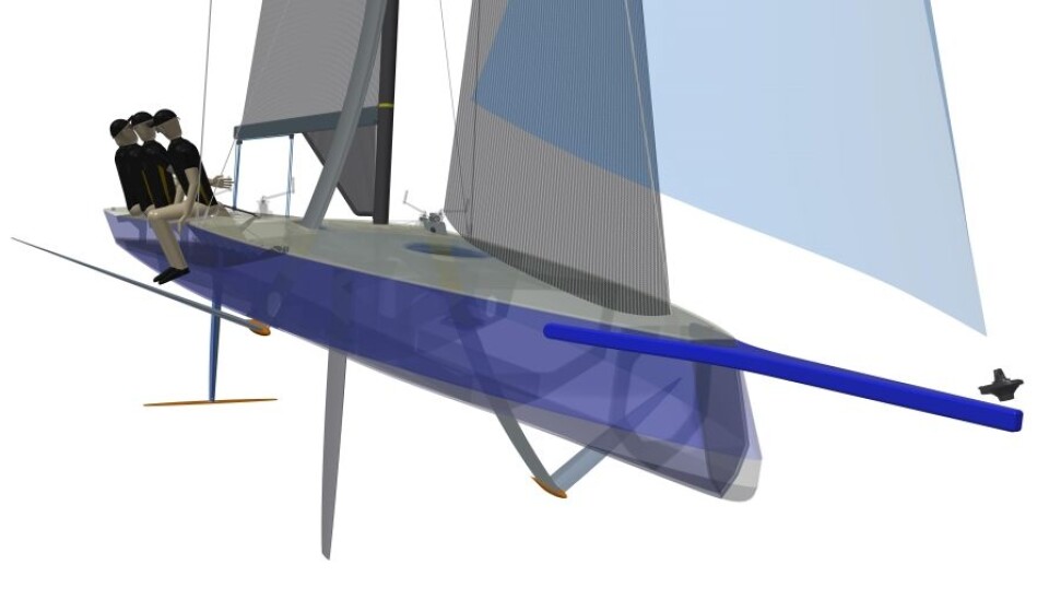AC9F: Den nye båten får et enklere foilesystem enn AC75. Denne båten har også en senterbord. AC9F: Den nye båten får et enklere foilesystem enn AC75. Denne båten har også en senterbord.