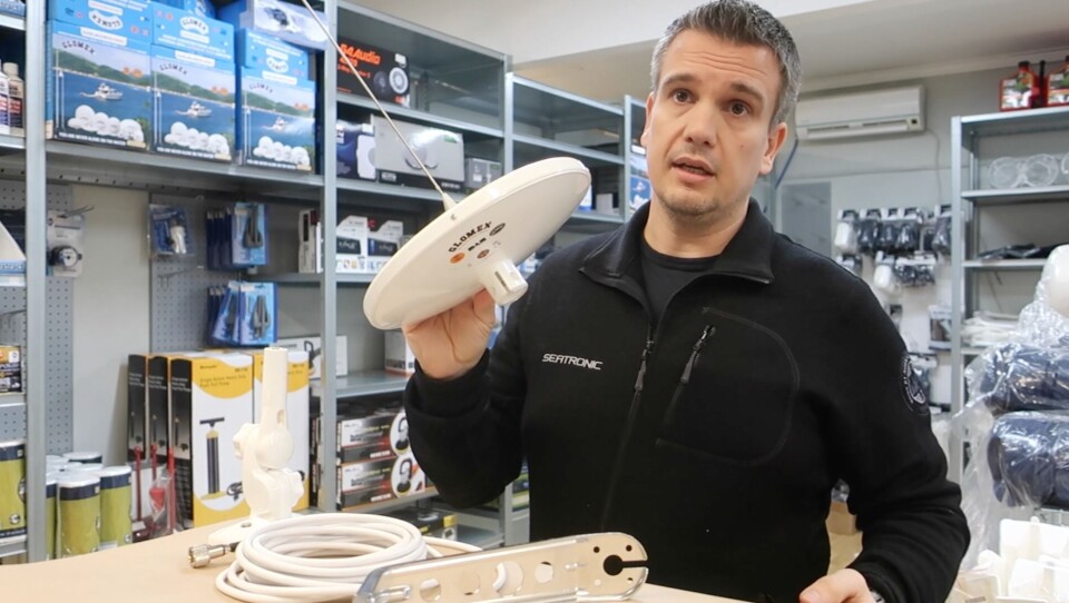 TV: Seatronic anbefaler en kombinert TV og DAB-antenne til båten.