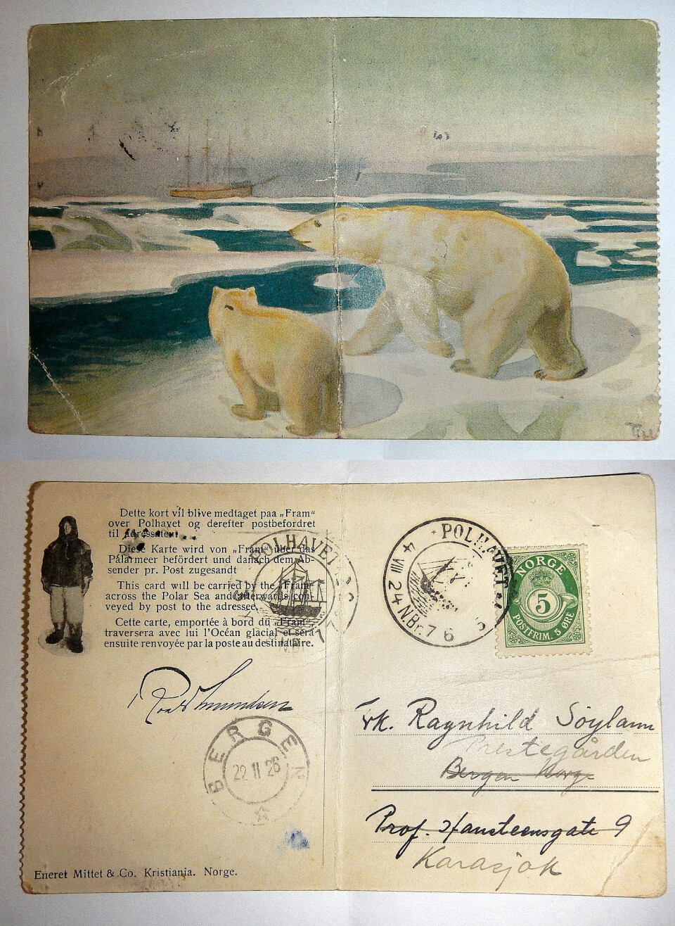 POLHAVET: Are Wiig har et kort som var med «Fram» mot nordpolen. Ideen har Wiig kopiert.