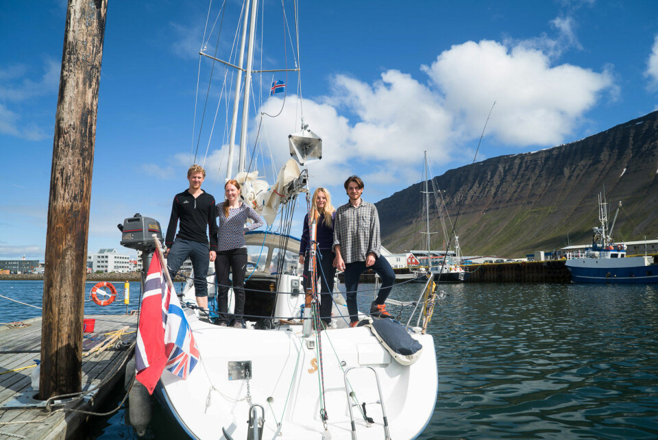 MANNSKAP: Noen skifter i mannskapet ble det, men disse fire utgjorde «kjernen». Fra høyre: Rory Harrison, Maja Østbye, Emmi Ikonen og Espen Kringlen.