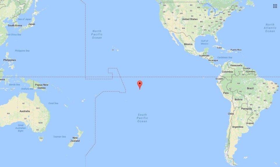 FREMME: Den norske båten nådde frem til Hiva Oa Island, fransk Polynesia i Stillehavet.