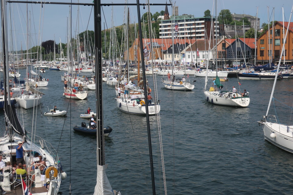 BROÅPNING: Det gikk kortere tid fra båtene var i mål til de var i havn i Tønsberg i år