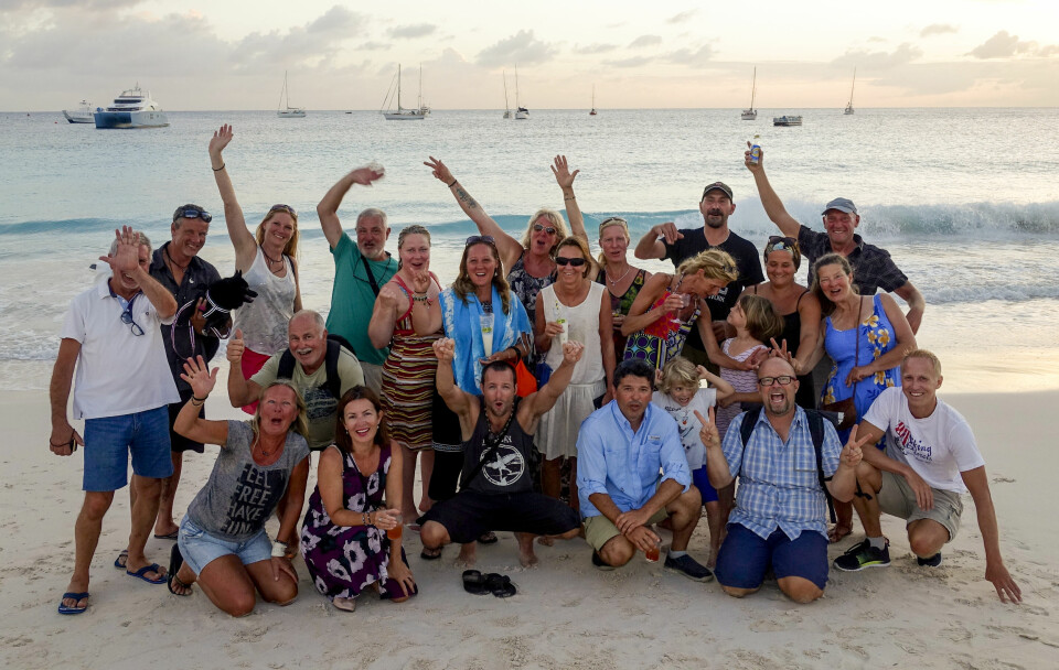 HAPPY: Deltagerne i Viking Exploresr 2018 fremme i Karibia.