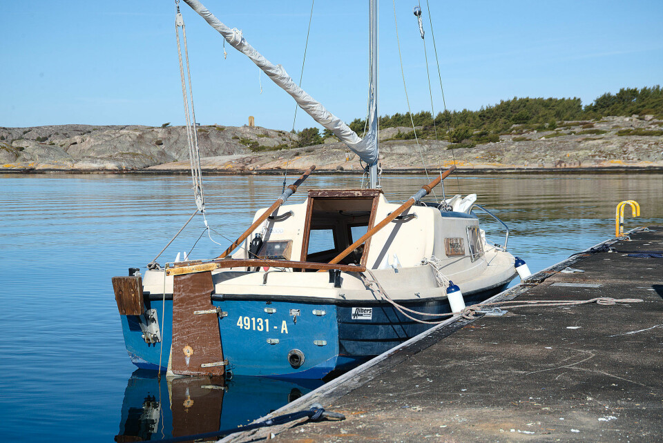 SVERIGE: Turen gikk til flytebrygga på marinaen på Resö.