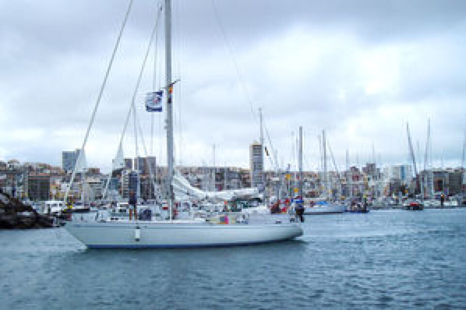 ROLIG: «Live Edge» Swan 47 har satt spinnaker, og jubler når hastigheten er mer enn 5 knop.