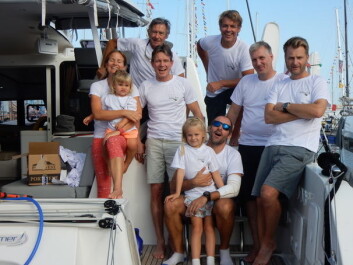 ARC: Mannskapet på «Nemo» pluss familien dagen før avreise fra Las Palmas. ARC: Mannskapet på «Nemo» pluss familien dagen før avreise fra Las Palmas.