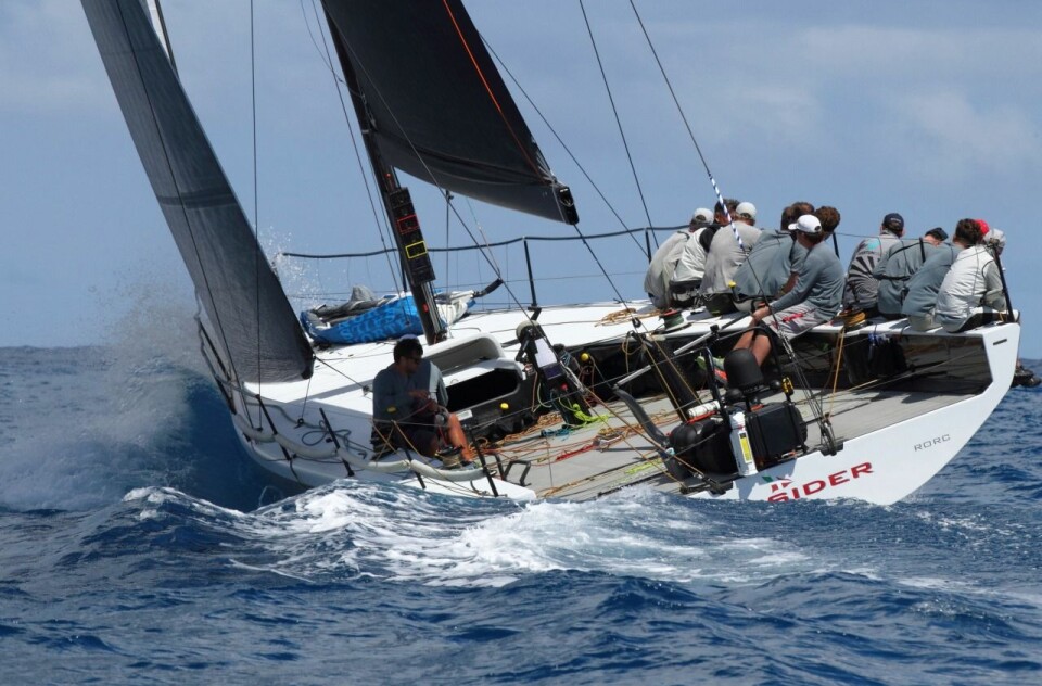 VINNER: TP52 «Outsider» ser ut til å bl den største vinneren av regattaen i Karibia.