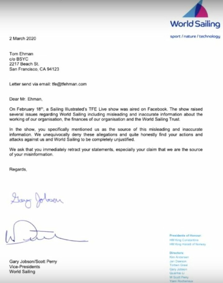 FORFALSKET: Brevet til Tom Ehman som Gary Jobsen nekter han har underskrevet.