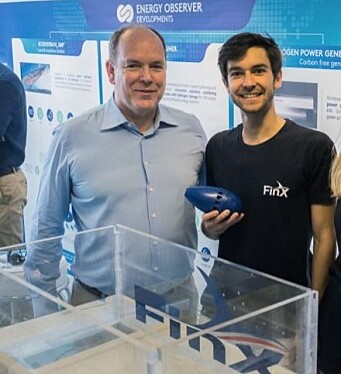 OPPFINNER: Harold Guillemin sammen med Prins Albert av Monaco i forbindelse med Solar & Energy Boat Challenge. OPPFINNER: Harold Guillemin sammen med Prins Albert av Monaco i forbindelse med Solar & Energy Boat Challenge.