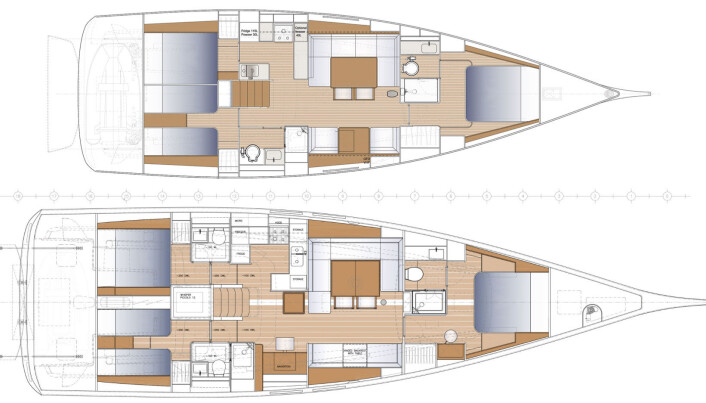 INNREDNING: Swan 48 sammenlignet med nte Swan 58. INNREDNING: Swan 48 sammenlignet med nte Swan 58.