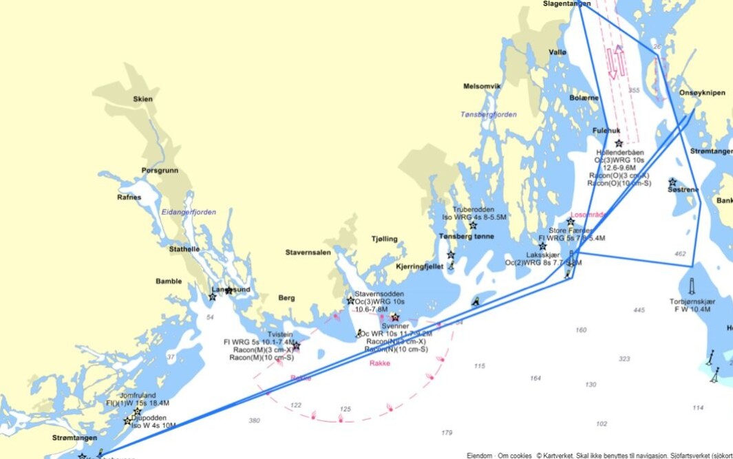BANE: Rustad Two Star seiles innenfor Norges grenser og blir på ca 140 nm. BANE: Rustad Two Star seiles innenfor Norges grenser og blir på ca 140 nm.