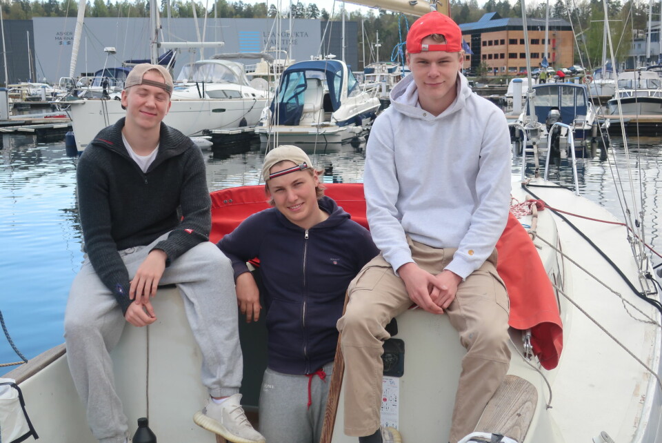 BRUKT: Ungdom fra Bærum har kjøpt billig seilbåt.
