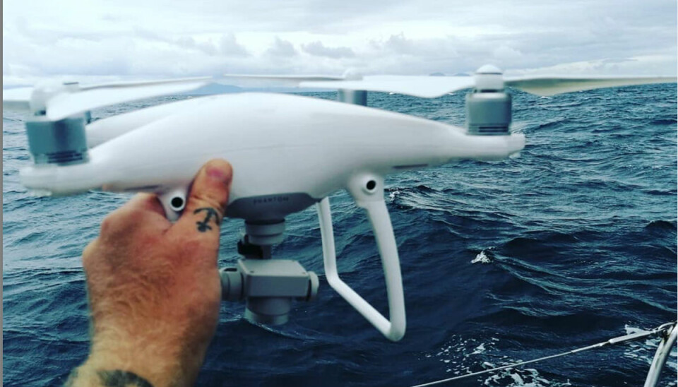 MISTET: Uten forvarsel styrtet Erik Aanderaas drone i havet.