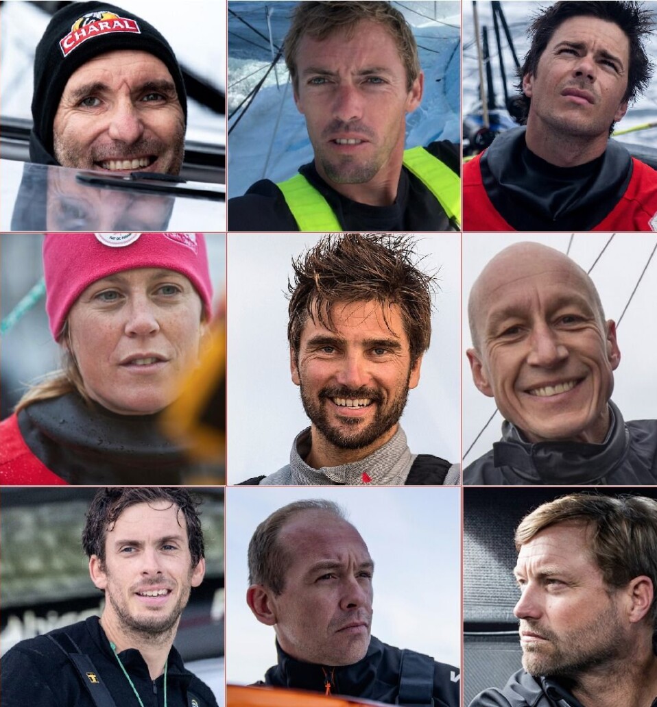 FAVORITTER: Jérémie Beyou, Thomas Ruyant, Sébastien Simon, Sam Davies, Boris Herrmann, Armel Tripon, Charlie Dalin, Kevin Escoffier og Alex Thomson er forventet toppresultat.