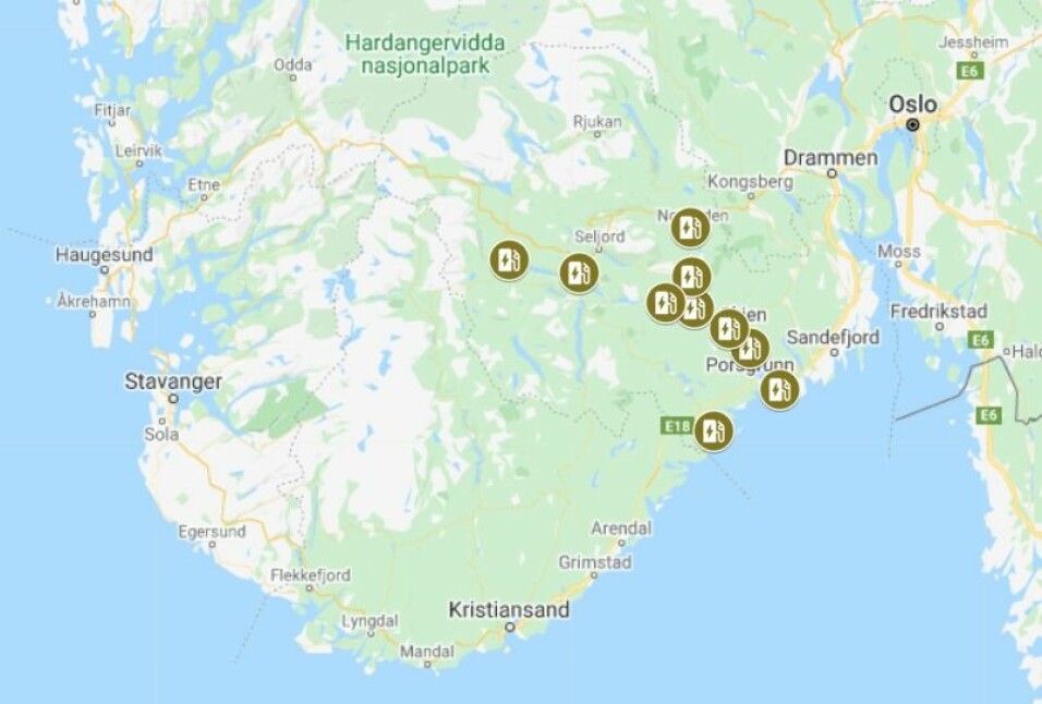 STRØM: Det blir etablert 10 stk ladestasjoner i Telemark med tanke på fremtidens båtliv.