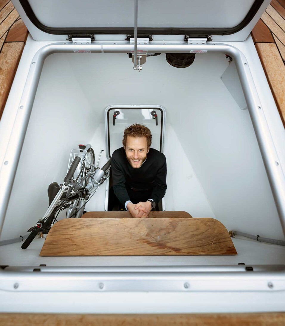 STUEROM: Mye lagerplass forut, over ankerbrønnen.