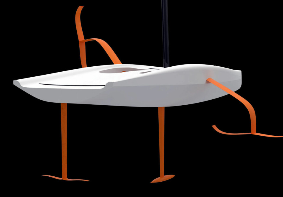 FOILER: «FlyingNikka» har mye til felles med de nye America's Cup-båtene, men har til forskjell fra dem, også en bulbkjøl.
